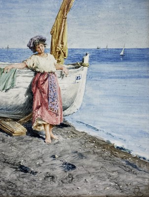 Lot 1 - ACHILLE MOLLICA (1832-?1924): NEAPOLITAN FISHER GIRL