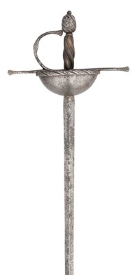 Lot 233 - A COMPOSITE SPANISH CUP-HILT RAPIER, SECOND HALF OF THE 17TH CENTURY