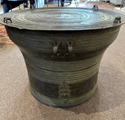 Lot 114 - A LARGE KAREN FROG DRUM, BURMA (NOW MYANMAR), 18TH/19TH CENTURY