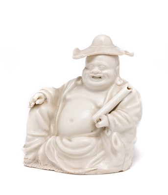 Lot 15 - A CHINESE DEHUA FIGURE OF BUDAI^ 18TH...