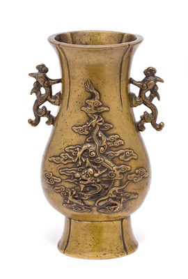 Lot 45 - A CHINESE BRONZE VASE^ MING DYNASTY^ 17TH...