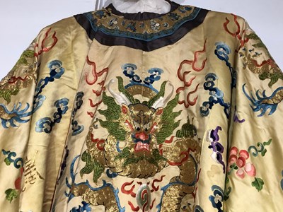 Lot 49 - A CHINESE SILK ~DRAGON~ SURCOAT^ CIRCA...