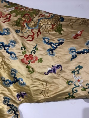 Lot 49 - A CHINESE SILK ~DRAGON~ SURCOAT^ CIRCA...