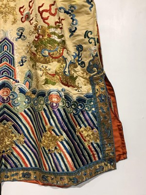 Lot 49 - A CHINESE SILK ~DRAGON~ SURCOAT^ CIRCA...