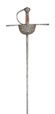 Lot 232 - A COMPOSITE SPANISH CUP-HILT RAPIER, SECOND HALF OF THE 17TH CENTURY