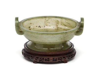 Lot 72 - A CHINESE ARCHAISTIC JADEITE CENSER^ 20TH...