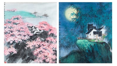 Lot 81 - ***RTO 7.12.20*** TWO CHINESE LANDSCAPE...