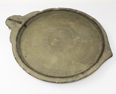 Lot 91 - A GREY SANDSTONE ALTAR TRAY^ BURMA^ PROBABLY...