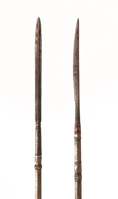 Lot 29 - AN INDIAN SILVER-MOUNTED LANCE