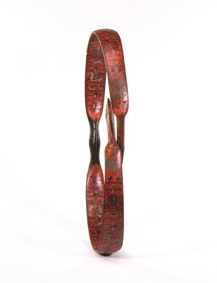 Lot 30 - A FINELY PAINTED PERSIAN COMPOSITE BOW