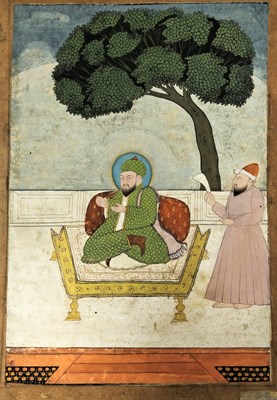 Lot 163 - A PORTRAIT OF A MUSLIM HOLY MAN^ DECCAN^...