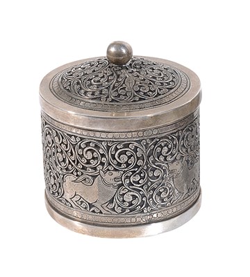 Lot 196 - A SILVER BOX^ SRI LANKA^ 19TH CENTURY¦of...