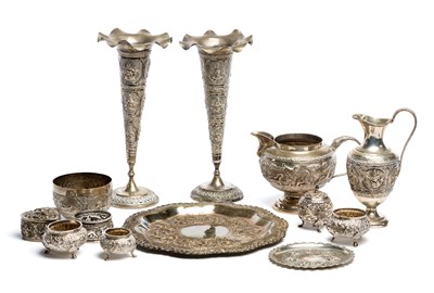 Lot 202 - A GROUP OF ANGLO-INDIAN SILVER OBJECTS^ CIRCA...