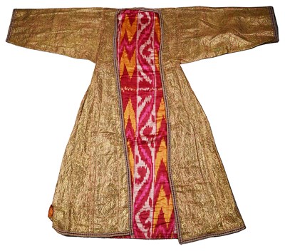 Lot 224 - AN UZBEK BROCADE COAT (CHAPAN)^ CENTRAL ASIA^...