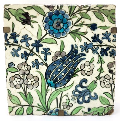 Lot 242 - A DAMASCUS TILE^ OTTOMAN SYRIA^ CIRCA...