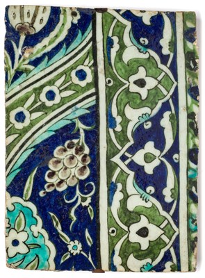 Lot 248 - A DAMASCUS TILE^ OTTOMAN SYRIA^ LATE 16TH...