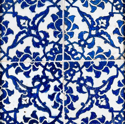 Lot 279 - A PANEL OF FOUR ~DOME OF THE ROCK~ TILES^...