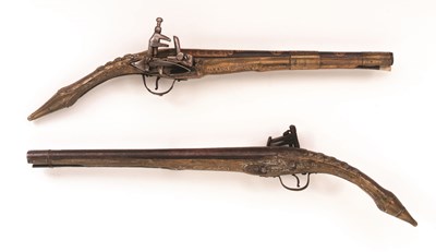 Lot 49 - **AN ALBANIAN MIQUELET-LOCK PISTOL