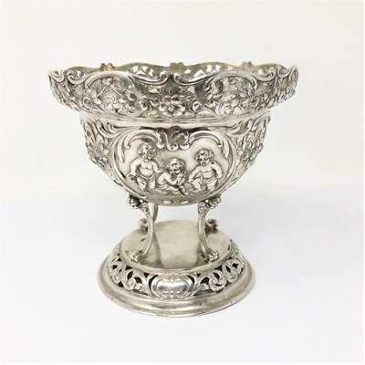 Lot 325 - A GERMAN SILVER SWEETMEAT BOWL^ PROBABLY...