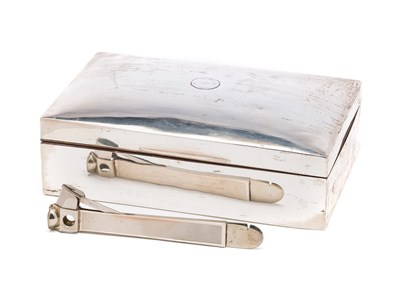 Lot 346 - A SILVER CIGAR BOX^ WILLIAM NEALE & SON LTD.^...