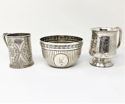 Lot 355 - TWO VICTORIAN SILVER CHRISTENING MUGS¦one...