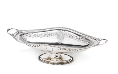 Lot 357 - A VICTORIAN SILVER BASKET^ T. HARWOOD & SON^...