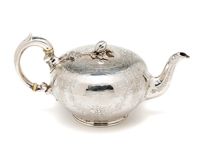 Lot 358 - ˜A VICTORIAN SILVER TEAPOT^ SAMUEL SMILEY FOR...