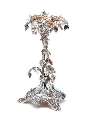 Lot 361 - A VICTORIAN SILVER CENTREPIECE STAND^ EDWARD...