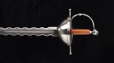 Lot 57 - A SPANISH CUP-HILT RAPIER
