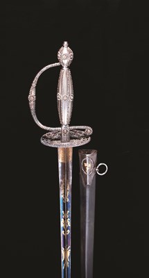 Lot 61 - A FINE RUSSIAN SMALL-SWORD WITH CUT-STEEL HILT