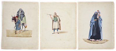 Lot 110 - FIVE OTTOMAN FIGURES STUDIES, TURKEY, CIRCA 1800