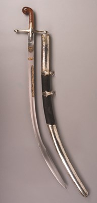 Lot 68 - THE OTTOMAN SILVER-MOUNTED SHAMSHIR PRESENTED TO CAPTAIN COLIN MACKAY OF BIGHOUSE BY MOHAMMED ALI PA