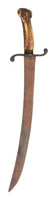 Lot 418 - A HUNTING SWORD, LATE 18TH/19TH CENTURY