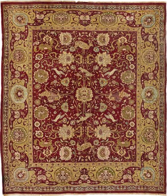 Lot 48 - AN AGRA RUG, NORTH INDIA, LATE 19TH CENTURY