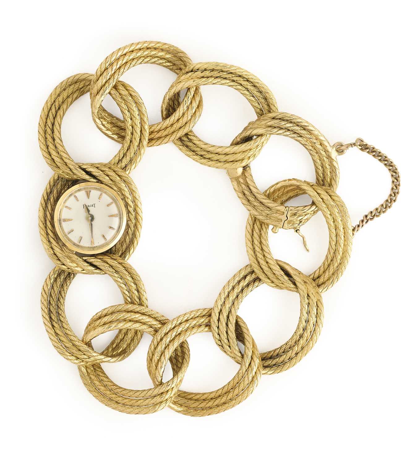 Lot 314 - PIAGET, REF.3115: A LADY'S GOLD BRACELET WATCH, SWISS, 1960s