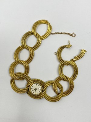 Lot 314 - PIAGET, REF.3115: A LADY'S GOLD BRACELET WATCH, SWISS, 1960s