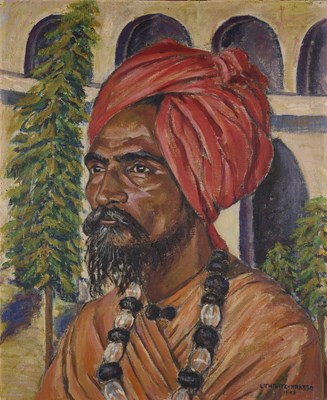 Lot 234 - EMMY LICHTWITZ-KRASSO, AUSTRIAN-AMERICAN (1895-1974), PORTRAIT OF A SADHU, 1949