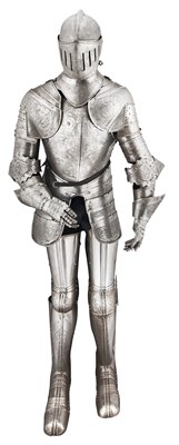 Lot 479 - AN ETCHED FULL ARMOUR IN 16TH CENTURY STYLE, 20TH CENTURY