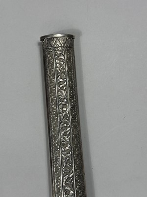 Lot 317 - A MALAYSIAN SILVER-MOUNTED DAGGER (KRIS), 20TH CENTURY