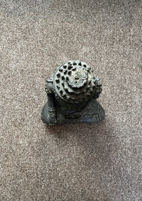 Lot 122 - A LATE AYUTHIA BRONZE FIGURE OF BUDDHA, THAILAND, 17TH/18TH CENTURY