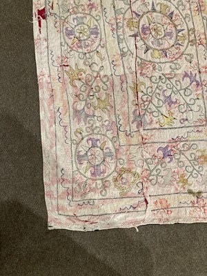 Lot 523 - TWO EMBROIDERED SUSANIS, UZBEKISTAN, CIRCA 1900