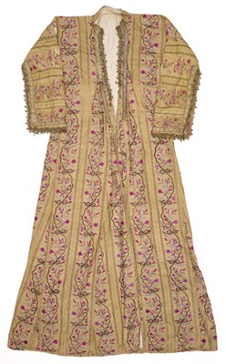 Lot 522 - AN EMBROIDERED BROCADE COAT, OTTOMAN, 19TH CENTURY AND LATER