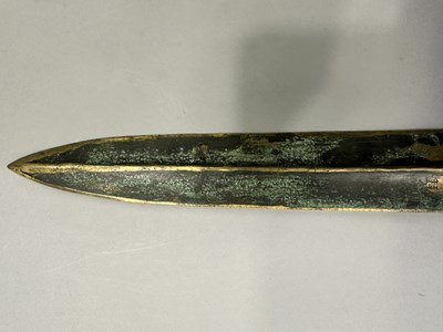 Lot 308 - A CHINESE COPPER ALLOY SWORD (JIAN), IN ZHOU DYNASTY OR EARLY WARRING STATES