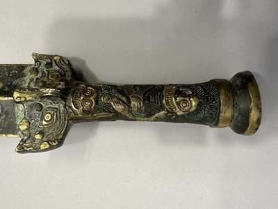 Lot 308 - A CHINESE COPPER ALLOY SWORD (JIAN), IN ZHOU DYNASTY OR EARLY WARRING STATES