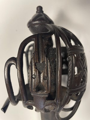 Lot 250 - A SCOTTISH BASKET HILTED BROADSWORD, SECOND QUARTER OF THE 18TH CENTURY