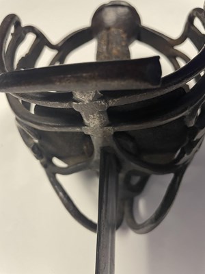 Lot 250 - A SCOTTISH BASKET HILTED BROADSWORD, SECOND QUARTER OF THE 18TH CENTURY