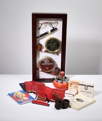 Lot 60 - A GROUP OF JOHN OSBORNE'S SMOKING ACCOUTREMENTS