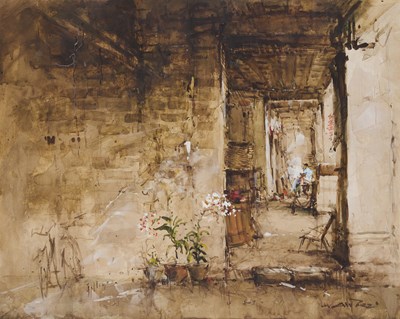 Lot 109 - ANG AH TEE (SINGAPOREAN, B.1942), 'WHITE FLOWER'