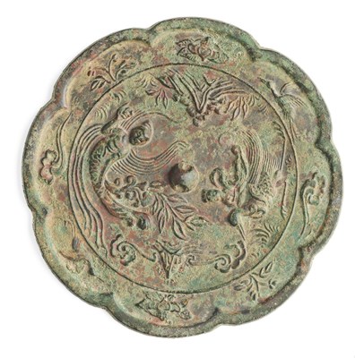 Lot 26 - A CHINESE BRONZE MIRROR, TANG DYNASTY (618-907)