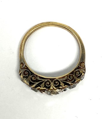 Lot 360 - DIAMOND HALF-HOOP GOLD RING, 1890s